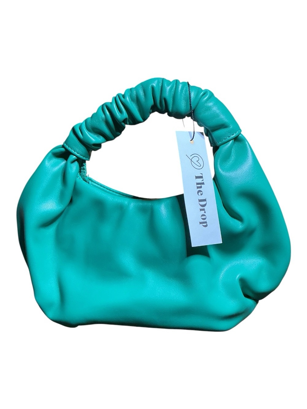 The Drop Green Scrunch-Handle Shoulder Bag